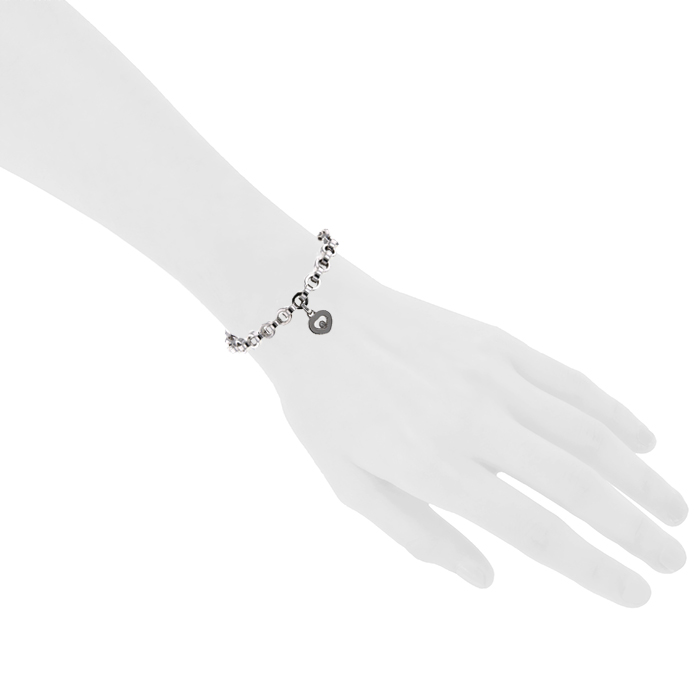 Chopard Happy Diamonds bracelet in white gold and diamonds - Detail D1