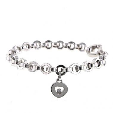 Bracelet Chopard Happy Diamonds en or blanc et diamants