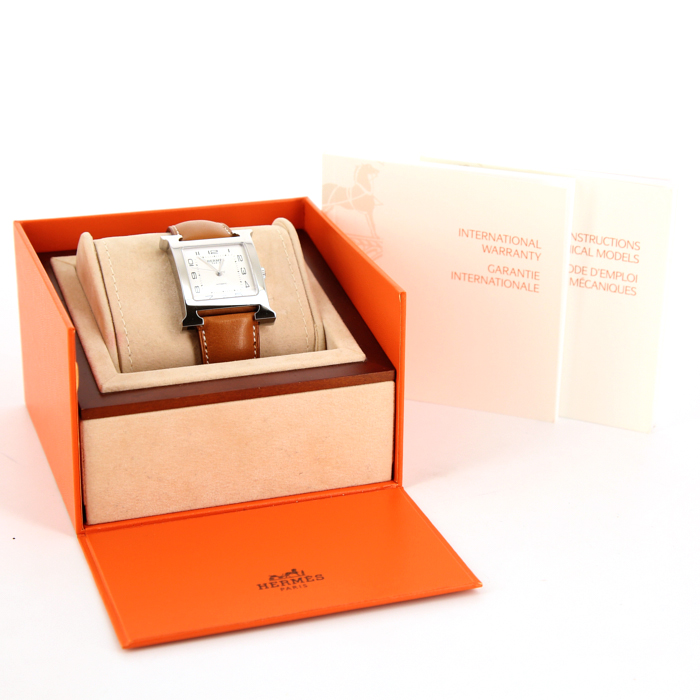 Hermes Heure H watch in stainless steel Ref:  HH2.810 Circa  2010 - Detail D2