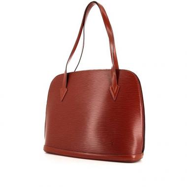 Borsa Louis Vuitton Lussac in pelle Epi marrone