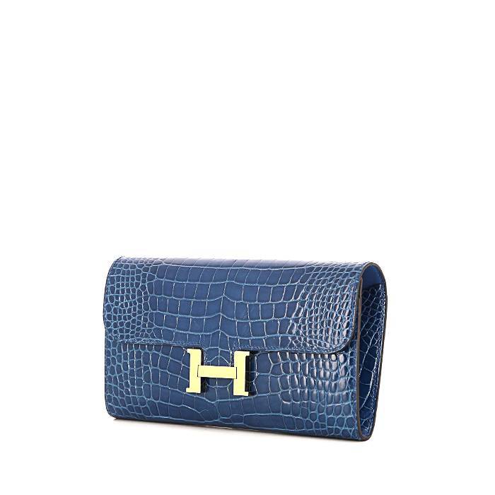 Hermes constance to go wallet in Blue Mykonos, very great condition
