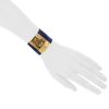 Hermès Extrême cuff bracelet in alligator and gold plated - Detail D1 thumbnail