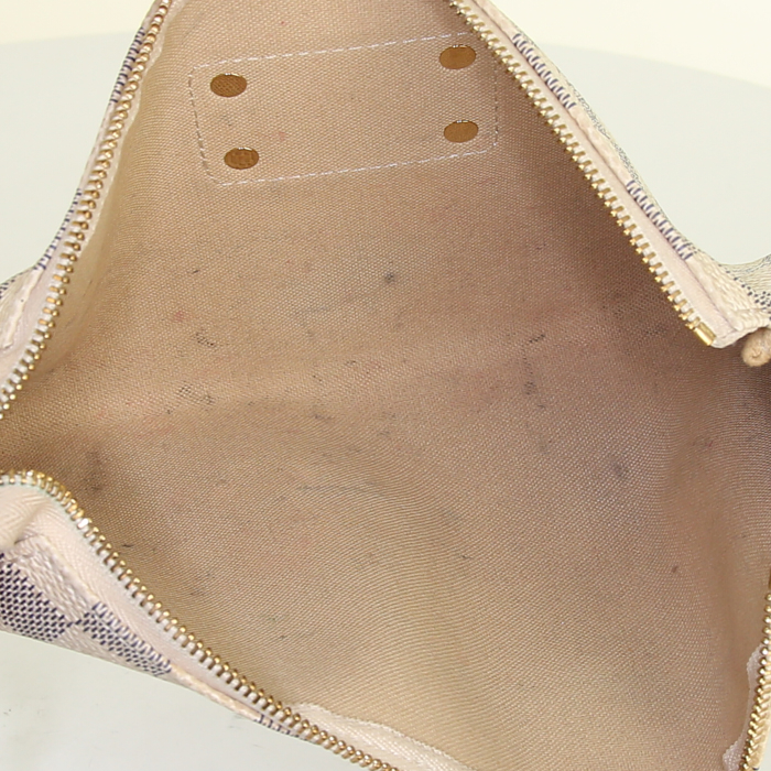 Borsa a tracolla Louis Vuitton Eva in tela a scacchi e pelle naturale - Detail D3