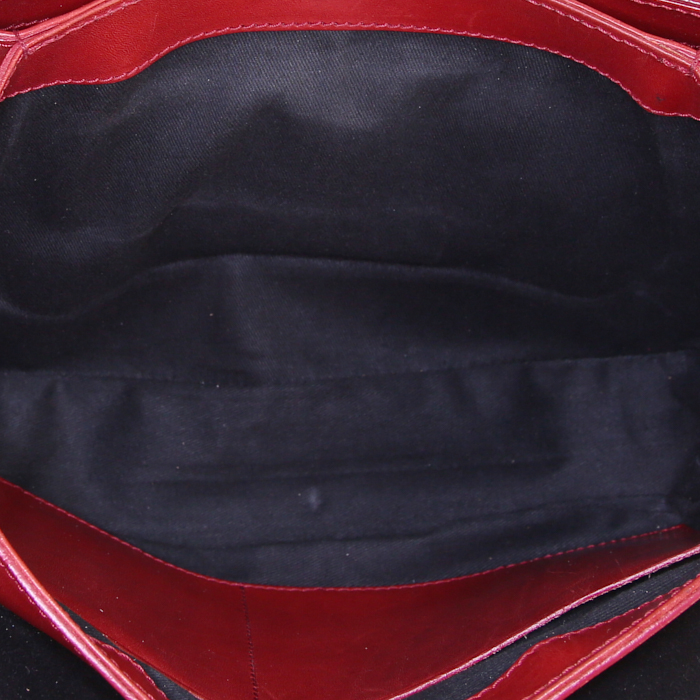 Ralph Lauren shoulder bag in red leather - Detail D3