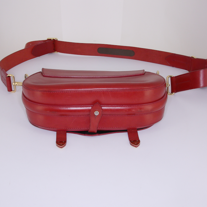 Bolso bandolera Ralph Lauren en cuero rojo - Detail D5