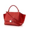 Celine Trapeze medium model handbag in red python and red leather - 00pp thumbnail