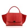 Celine Trapeze medium model handbag in red python and red leather - 360 thumbnail
