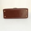 Bolso de mano Hermès Dalvy en cuero box marrón - Detail D4 thumbnail