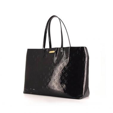 Bolso Cabás Louis Vuitton Wilshire en charol Monogram negro