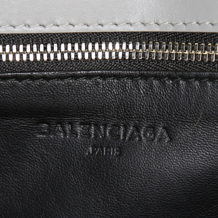 Shopping bag Balenciaga in pelle grigia - Detail D3