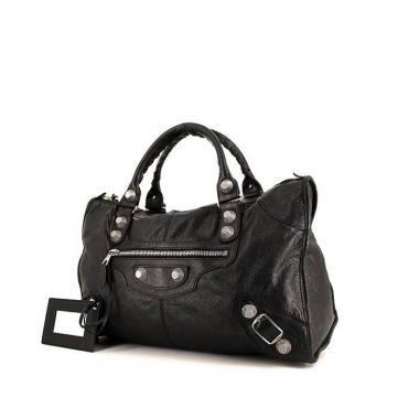 Borsa Balenciaga Work modello grande in pelle nera