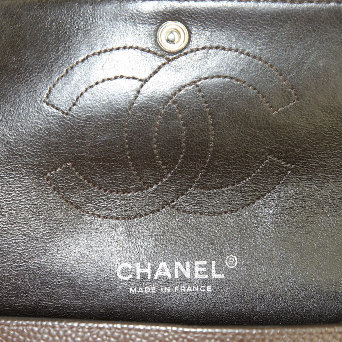 Borsa Chanel Timeless in pelle martellata e trapuntata marrone - Detail D4
