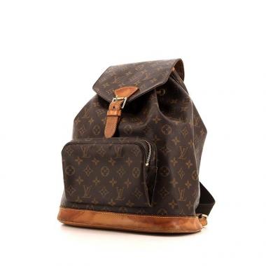 Louis Vuitton Montsouris backpack in brown monogram canvas and natural leather