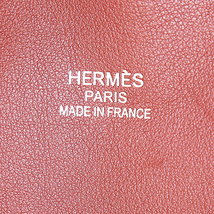 Borsa da viaggio Hermes Bolide - Travel Bag in pelle taurillon sakkam rossa - Detail D3