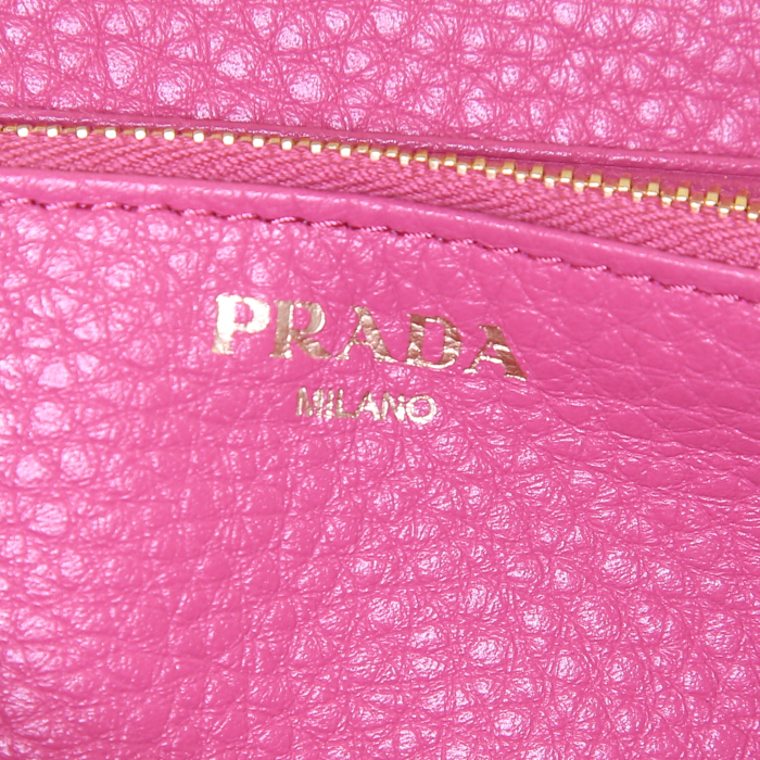 Portafogli Prada in pelle martellata rosa - Detail D3