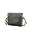 Chanel Petit Shopping handbag in dark green grained leather - 00pp thumbnail