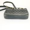 Chanel Petit Shopping handbag in dark green grained leather - Detail D4 thumbnail