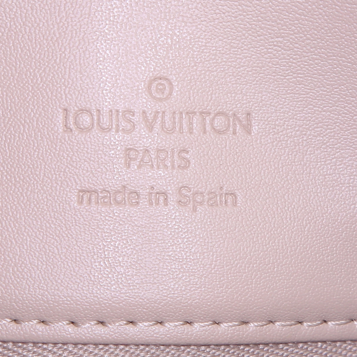 Borsa Louis Vuitton Houston in pelle verniciata monogram beige e pelle naturale - Detail D3