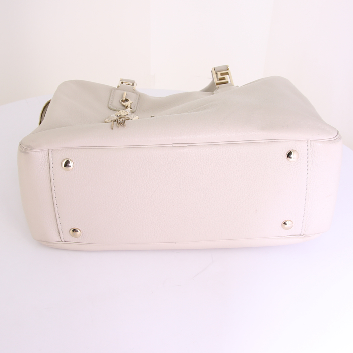 Sac à main Versace en cuir blanc - Detail D5