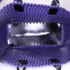 Bottega Veneta Cabat shopping bag in purple and black patent braided leather - Detail D2 thumbnail