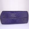 Bottega Veneta Cabat shopping bag in purple and black patent braided leather - Detail D4 thumbnail