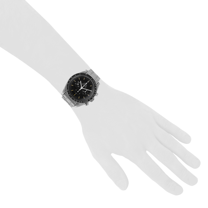 Montre Omega Speedmaster Professional en acier Ref :  1450022 Vers  1990 - Detail D1