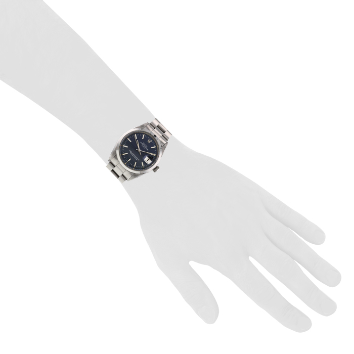 Montre Rolex Oyster Perpetual Date en acier Ref :  1500 Vers  1969 - Detail D1
