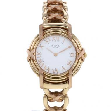 Reloj Hermès Ruban de oro amarillo y oro rosa Ref :  RU3.270 Circa  1990