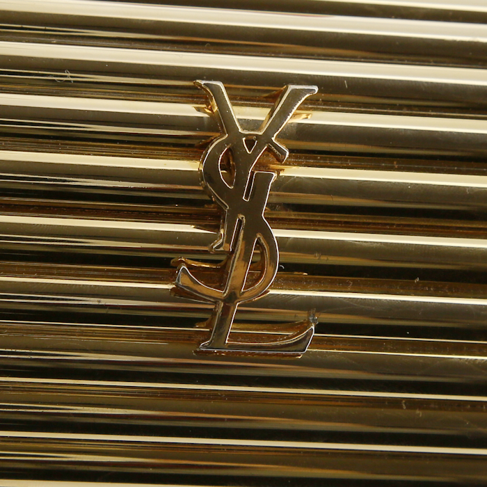 Borsa a tracolla Saint Laurent in metallo dorato - Detail D3