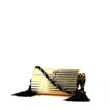Bolso bandolera Saint Laurent en metal dorado