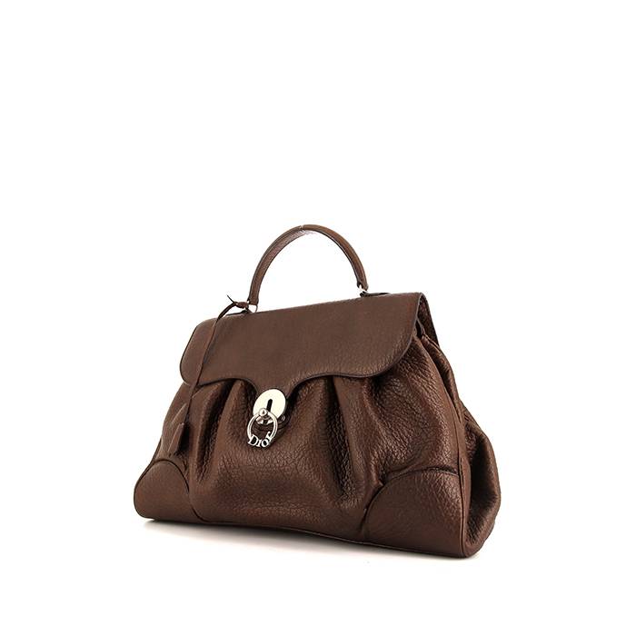Sac à main Dior Vintage en cuir marron