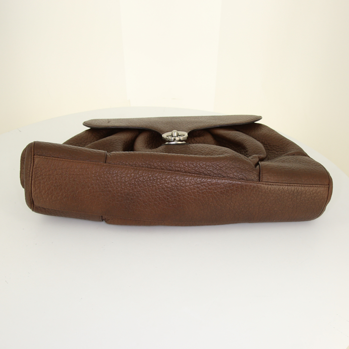 Dior Vintage handbag in brown leather - Detail D5