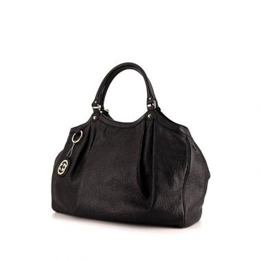 Bolso Cabás Gucci en cuero Monogram negro