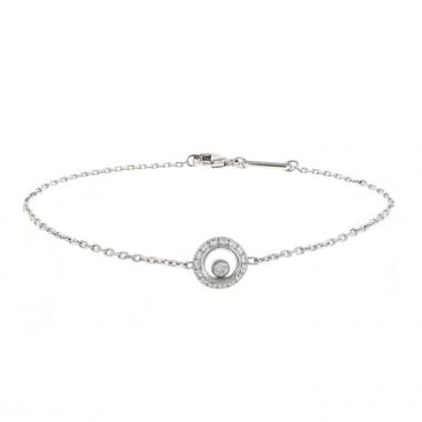 Bracelet Chopard Happy Diamonds en or blanc et diamant
