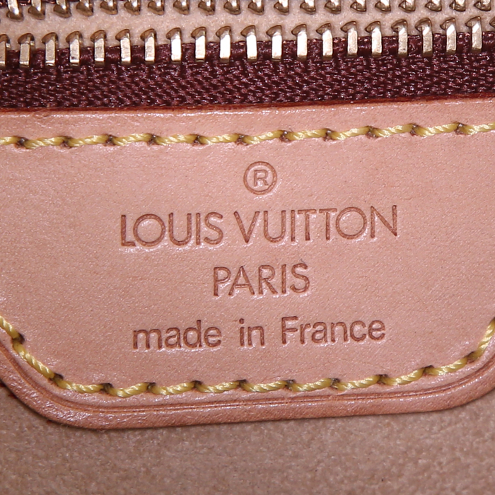 Borsa Louis Vuitton Looping modello piccolo in tela monogram marrone e pelle naturale - Detail D3