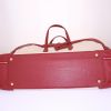 Hermès travel bag in beige coated canvas and red togo leather - Detail D4 thumbnail