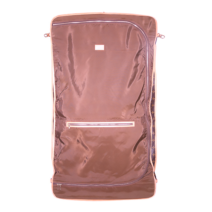 Porte-habits Louis Vuitton en toile monogram et cuir naturel - Detail D3