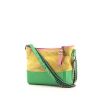 Chanel Gabrielle  shoulder bag in green and pink leather and yellow suede - 00pp thumbnail