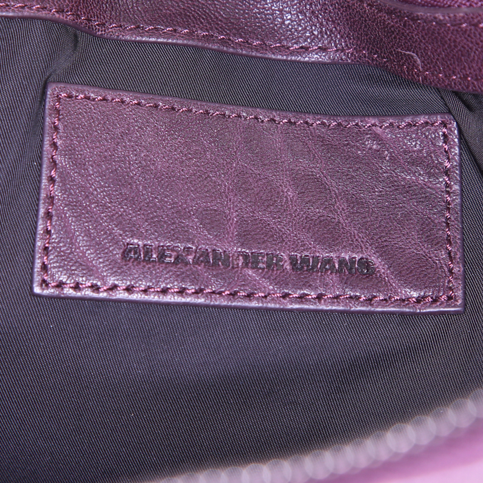 Borsa Alexander Wang Rocco in pelle martellata viola Raisin decorazione con chiodi in metallo argentato - Detail D4