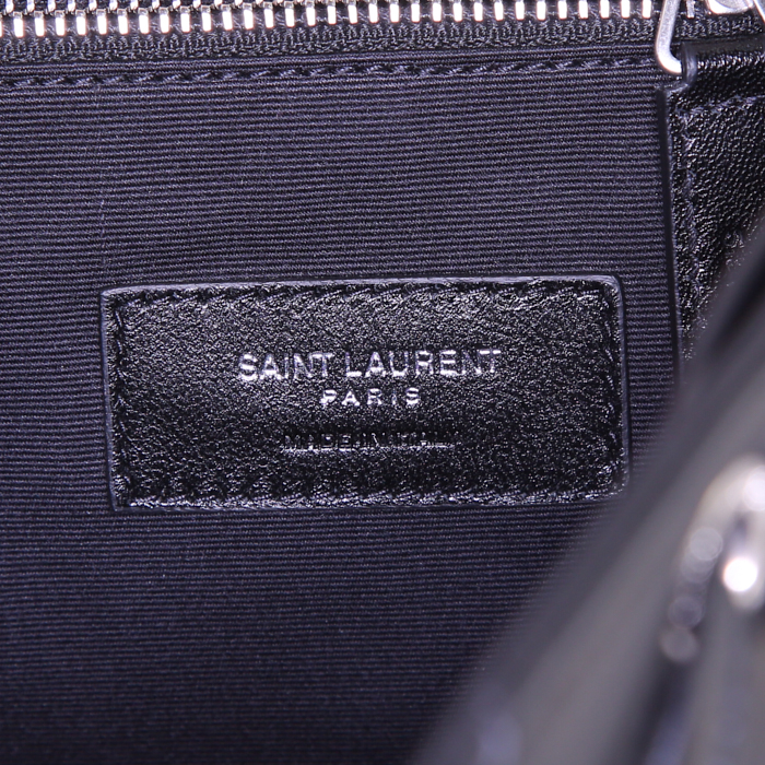 Saint Laurent Loulou backpack in black leather - Detail D3