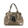 Chloé Bay handbag in brown patent leather - 360 thumbnail