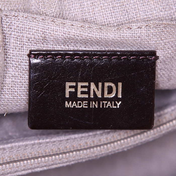 Borsa Fendi in pelle martellata beige e rossa - Detail D3