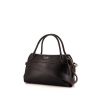 Prada handbag in black leather and brown piping - 00pp thumbnail