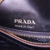 Bolso de mano Prada en cuero negro y junco marrón - Detail D4 thumbnail