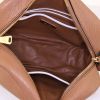 Bolso de mano Miu Miu en cuero marrón y blanco - Detail D2 thumbnail