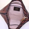 Prada pouch in black and brown braided leather - Detail D2 thumbnail