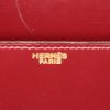 Bolso de mano Hermes Drag en cuero box color burdeos - Detail D3 thumbnail