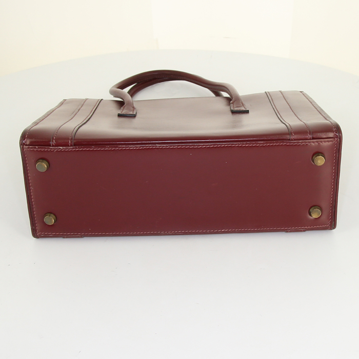 Borsa Hermes Drag in pelle box bordeaux - Detail D4