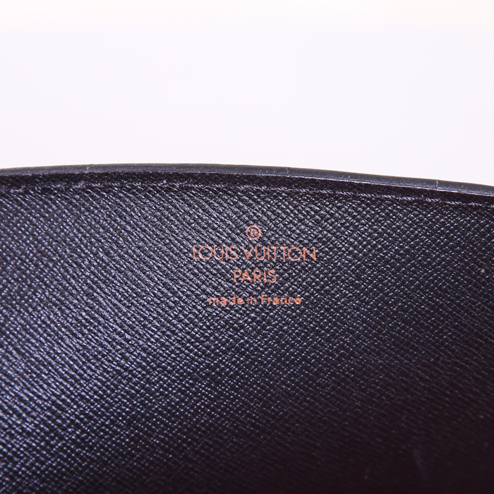 Sac à main Louis Vuitton Vintage en cuir épi noir et rouge - Detail D3