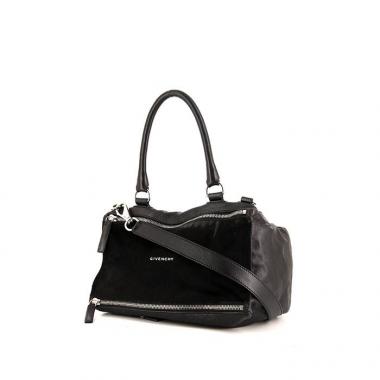 Borsa a tracolla Givenchy Pandora in pelle nera e puledro nero